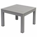 Bfm Seating Belmar Soft Gray Aluminum End Table 163PH6105SG